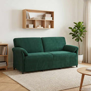 3-zits bank donkergroen fluweel 198x83x95 cm
