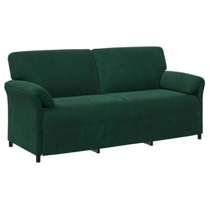3-Zits Bank Donkergroen 198 x 83 x 95 cm Fluweel