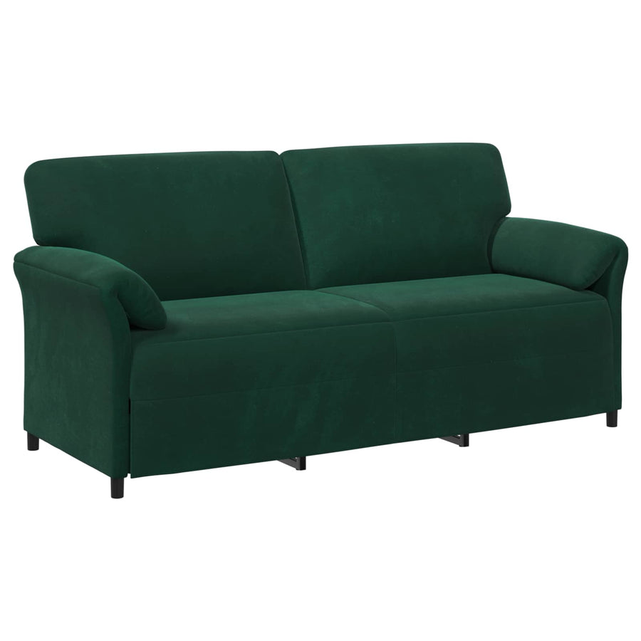 3-Zits Bank Donkergroen 198 x 83 x 95 cm Fluweel