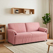 3-zits bank roze fluweel 198x83x95 cm