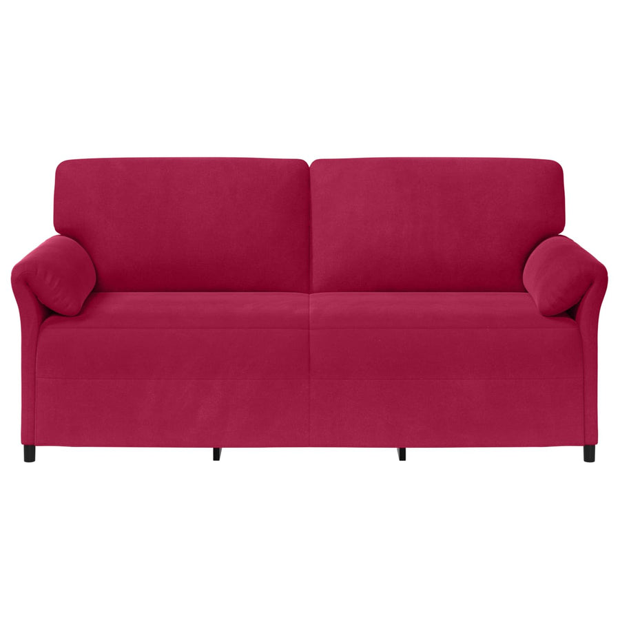 3-Zits Bank Wijnrood 198 x 83 x 95 cm Fluweel