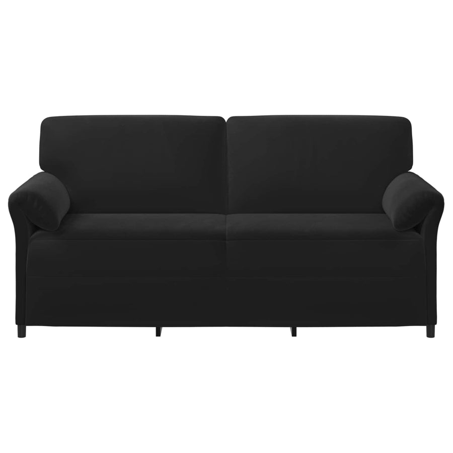 3-Zits Bank Zwart 198 x 83 x 95 cm Fluweel