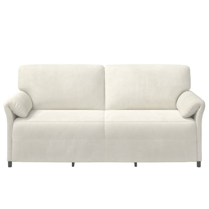 3-Zits Bank Crèmekleurig 198 x 83 x 95 cm Fluweel