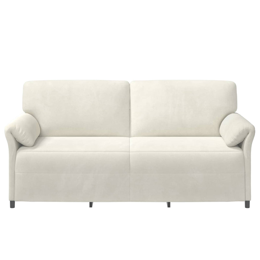 3-Zits Bank Crèmekleurig 198 x 83 x 95 cm Fluweel