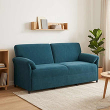 3-Zits Bank Blauw 198 x 83 x 95 cm Fluweel