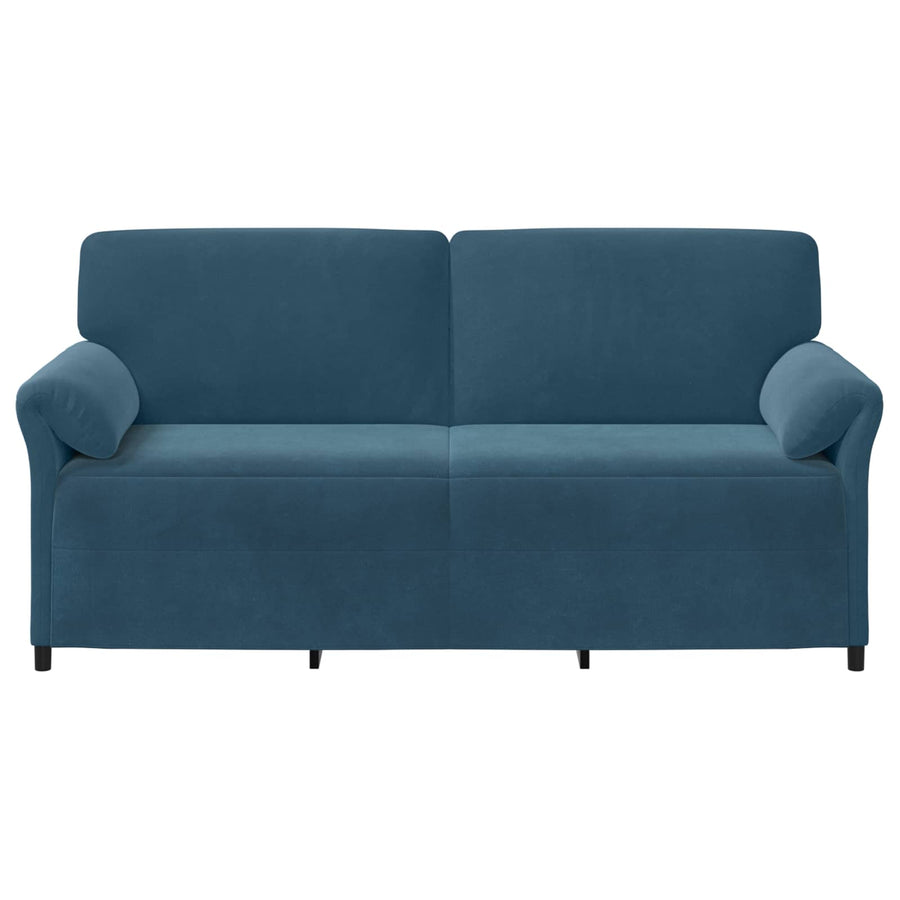 3-Zits Bank Blauw 198 x 83 x 95 cm Fluweel