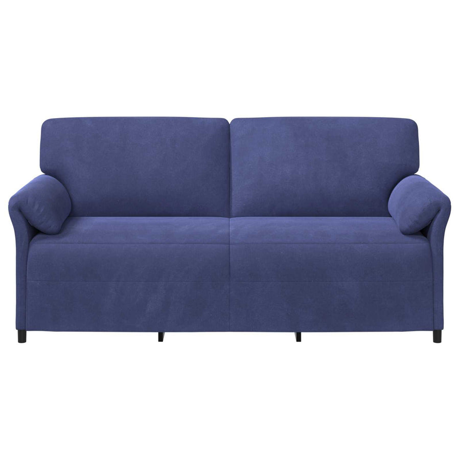 3-Zits Bank Politieblauw 198 x 83 x 95 cm Fluweel