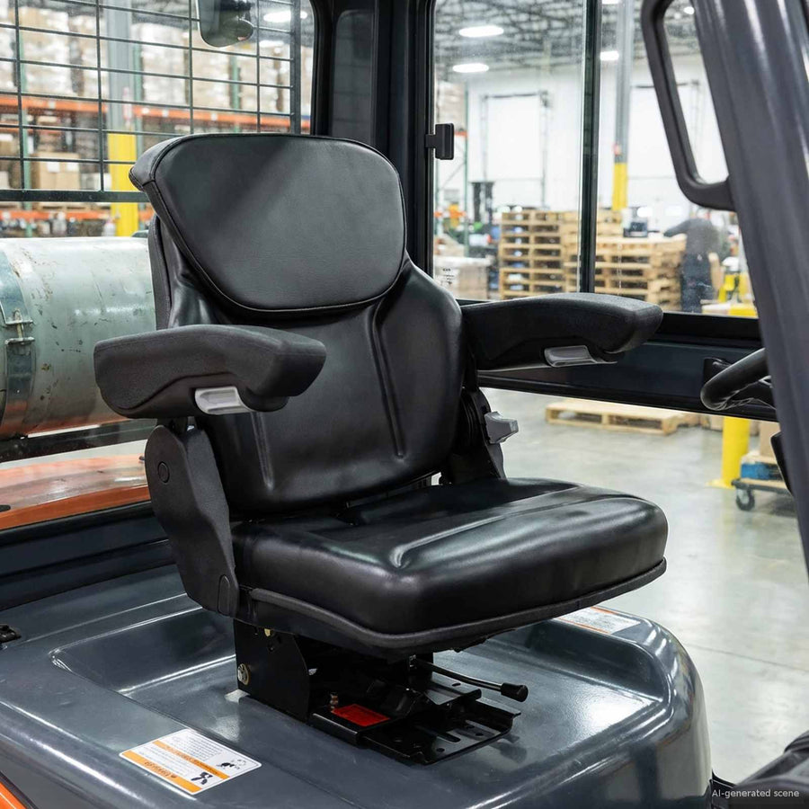 Tractorstoel met ophangingsysteem Zwart 60 x 58 x 72 cm