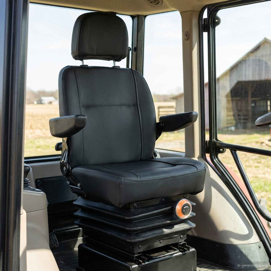 Tractorstoel met ophangingsysteem Zwart 56 x 57 x 87 cm