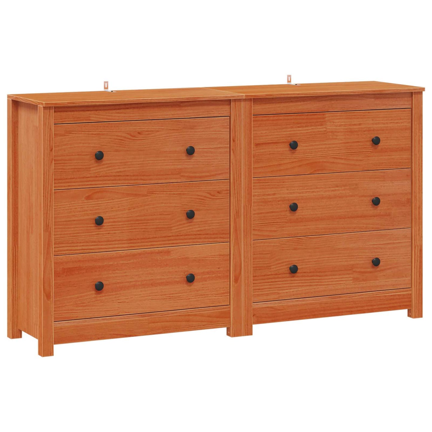 Dressoir met lade 2 pcs Waskleur Bruin 140 x 35 x 80 cm