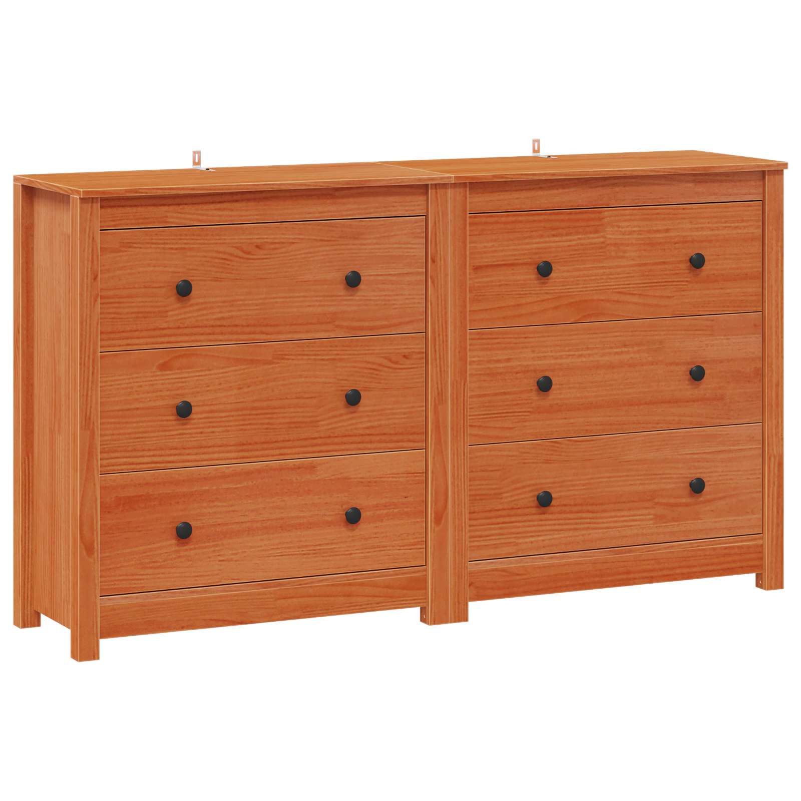 Dressoir met lade 2 pcs Waskleur Bruin 140 x 35 x 80 cm