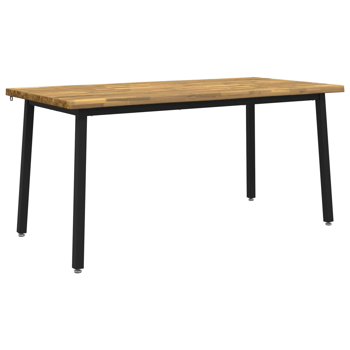 Live Edge Eettafel 160 x 70 x 75 cm Massief Acaciahout Wit