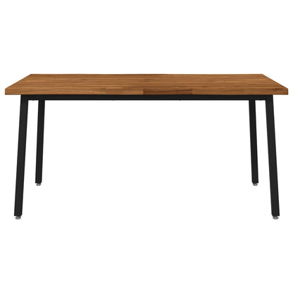 Live Edge Eettafel 160 x 80 x 75 cm Massief Acaciahout Naturel