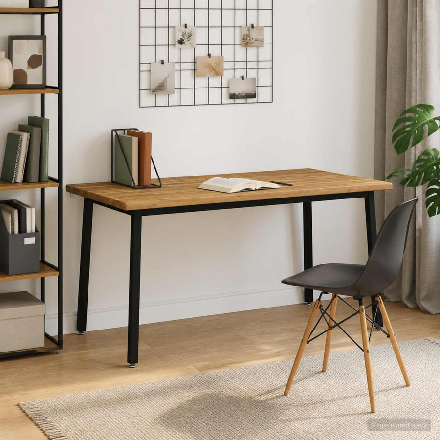 Live Edge Eettafel 160 x 80 x 75 cm Massief Acaciahout Wit