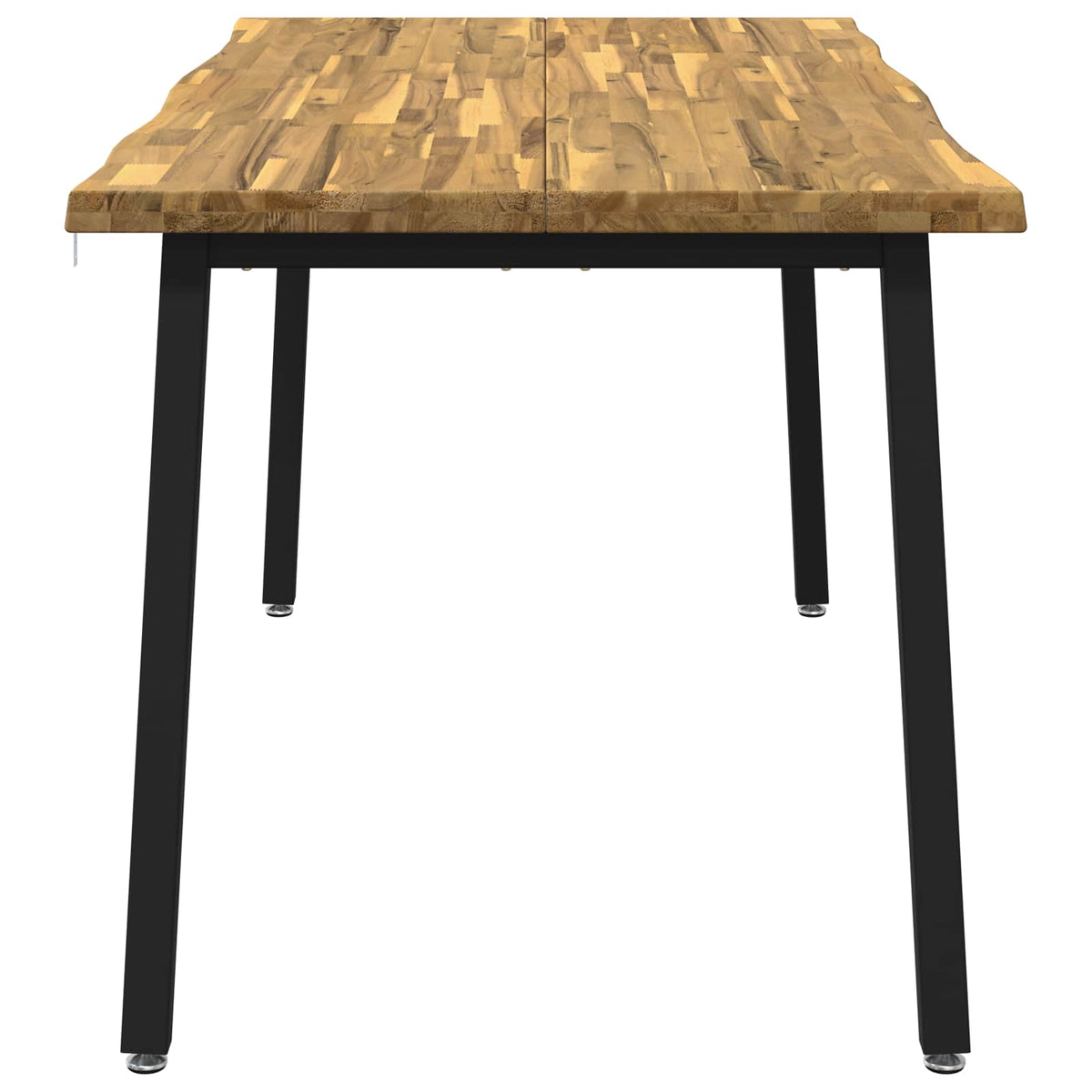 Live Edge Eettafel 160 x 80 x 75 cm Massief Acaciahout Wit