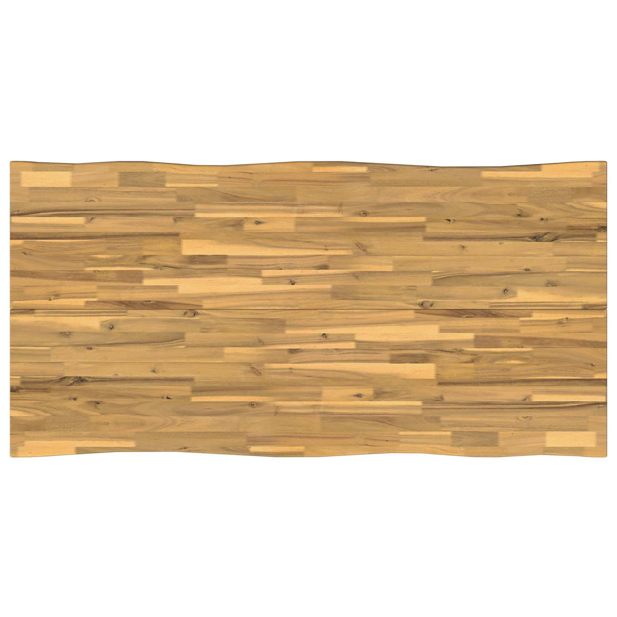 Live Edge Eettafel 160 x 80 x 75 cm Massief Acaciahout Wit