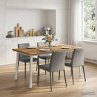 Eettafel 160x80x75 cm massief acaciahout wit