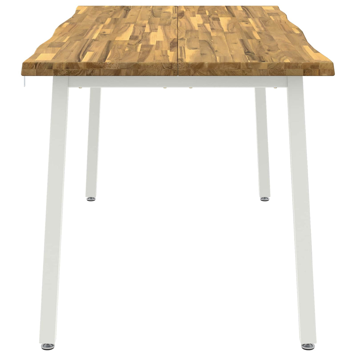 Live Edge Eettafel 160 x 80 x 75 cm Massief Acaciahout Wit