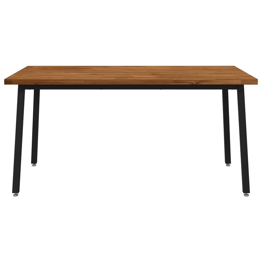 Vierkante Eettafel 160 x 70 x 75 cm Massief Acaciahout Naturel
