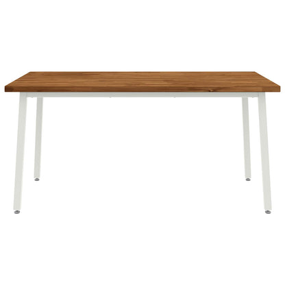 Vierkante Eettafel 160 x 70 x 75 cm Massief Acaciahout Naturel