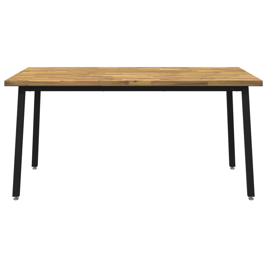 Vierkante Eettafel 160 x 70 x 75 cm Massief Acaciahout Wit