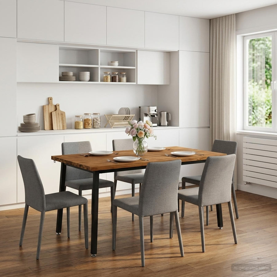 Vierkante Eettafel 160 x 80 x 75 cm Massief Acaciahout Naturel