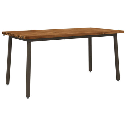 Vierkante Eettafel 160 x 80 x 75 cm Massief Acaciahout Naturel