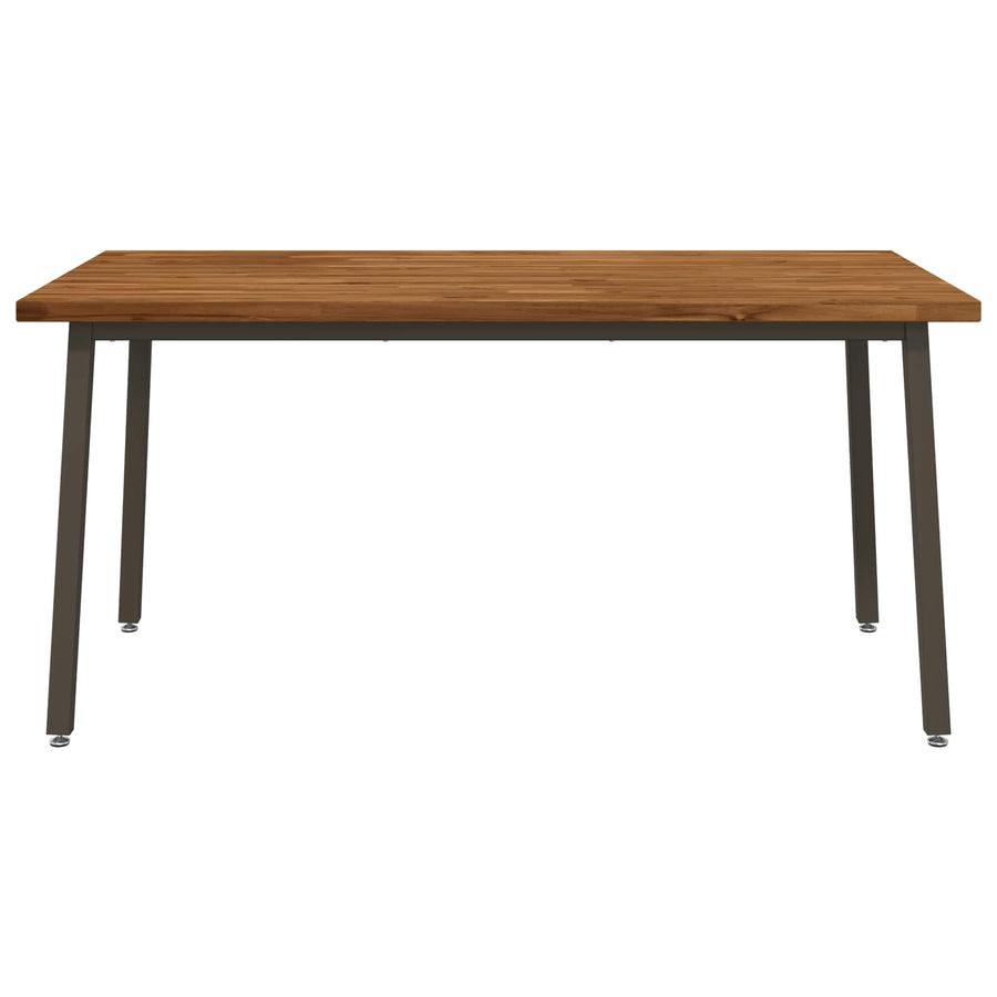 Vierkante Eettafel 160 x 80 x 75 cm Massief Acaciahout Naturel