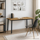 Eettafel 160x70x75 cm massief acaciahout zwart
