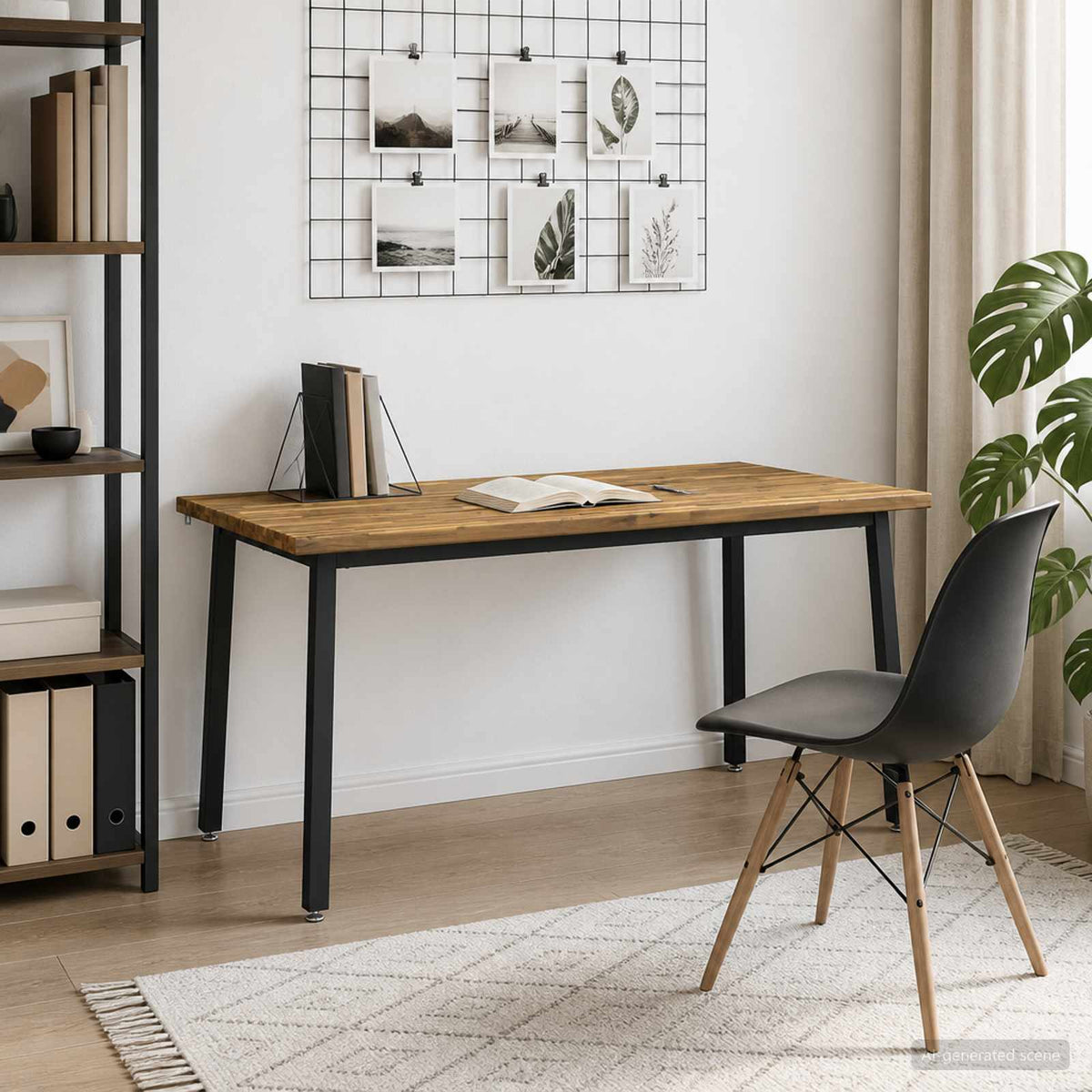 Vierkante Eettafel 160 x 70 x 75 cm Massief Acaciahout Wit