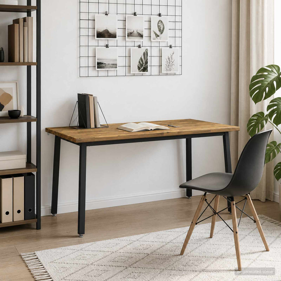 Vierkante Eettafel 160 x 70 x 75 cm Massief Acaciahout Wit