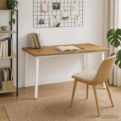 Vierkante Eettafel 160 x 80 x 75 cm Massief Acaciahout Wit