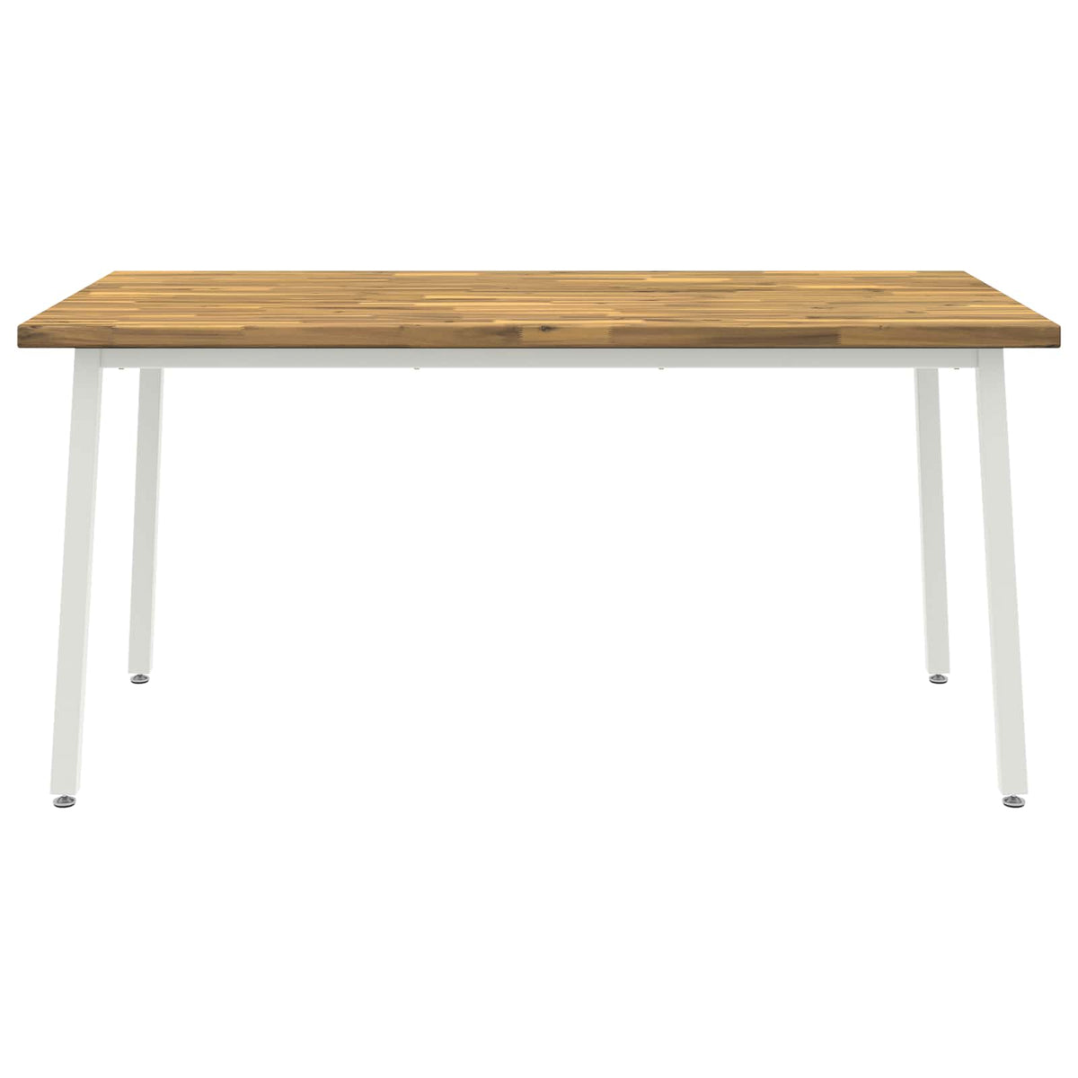 Vierkante Eettafel 160 x 80 x 75 cm Massief Acaciahout Wit