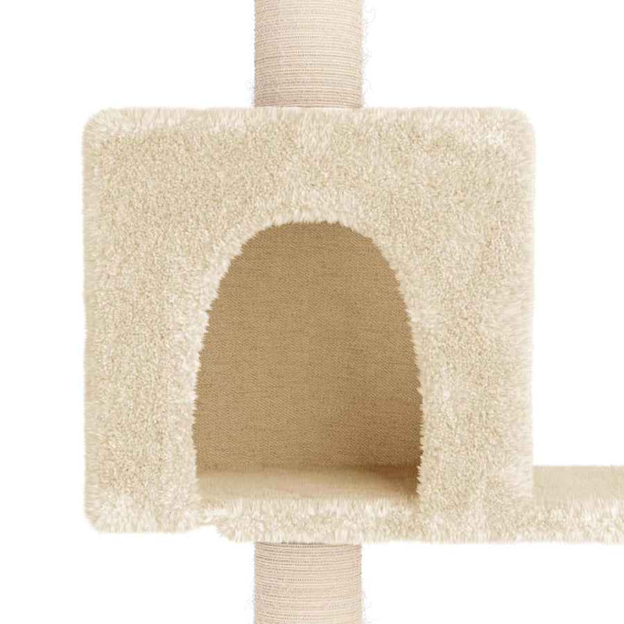 Kattenboom met sisal krabpalen Crèmekleurig 177,5 cm