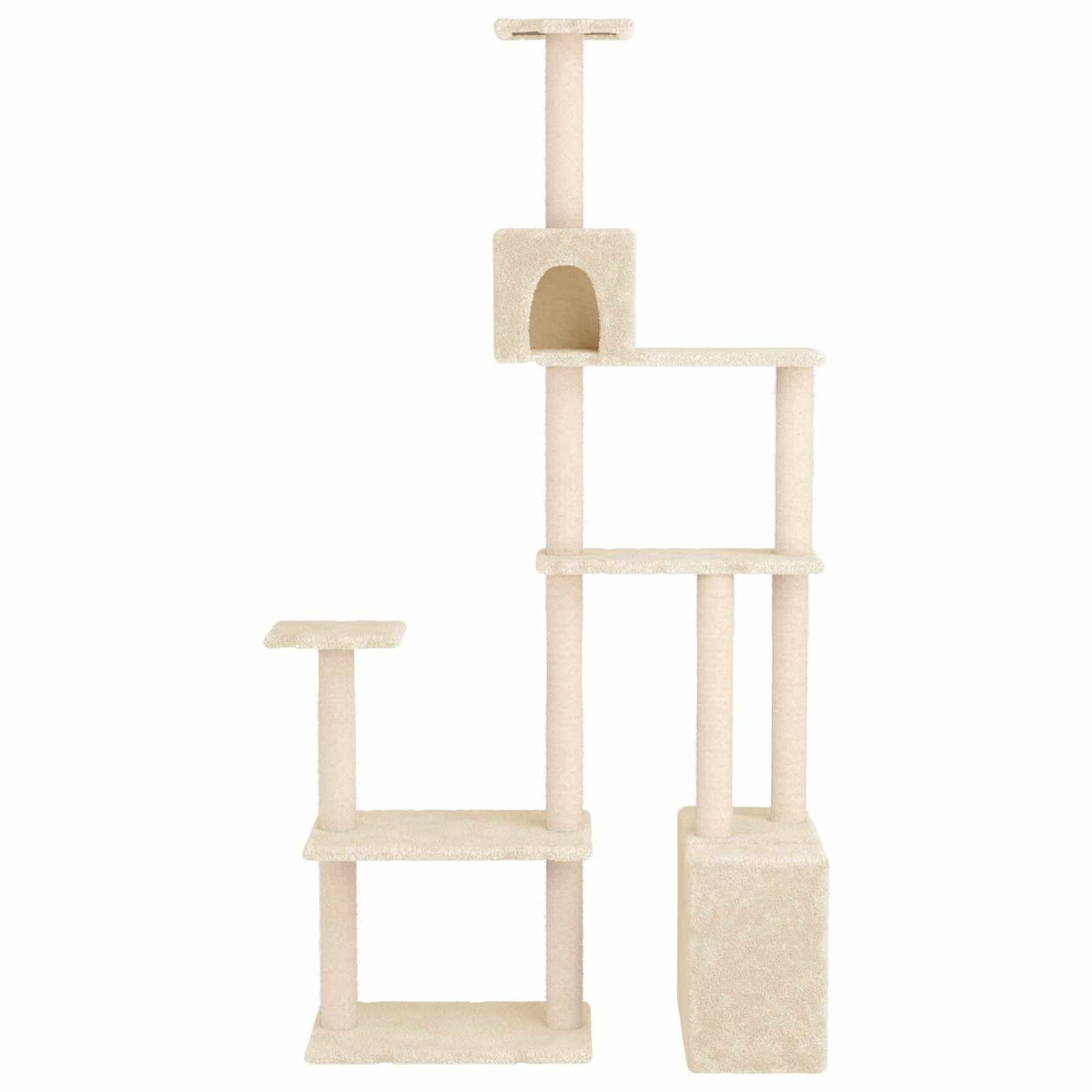 Kattenboom met sisal krabpalen Crèmekleurig 177,5 cm