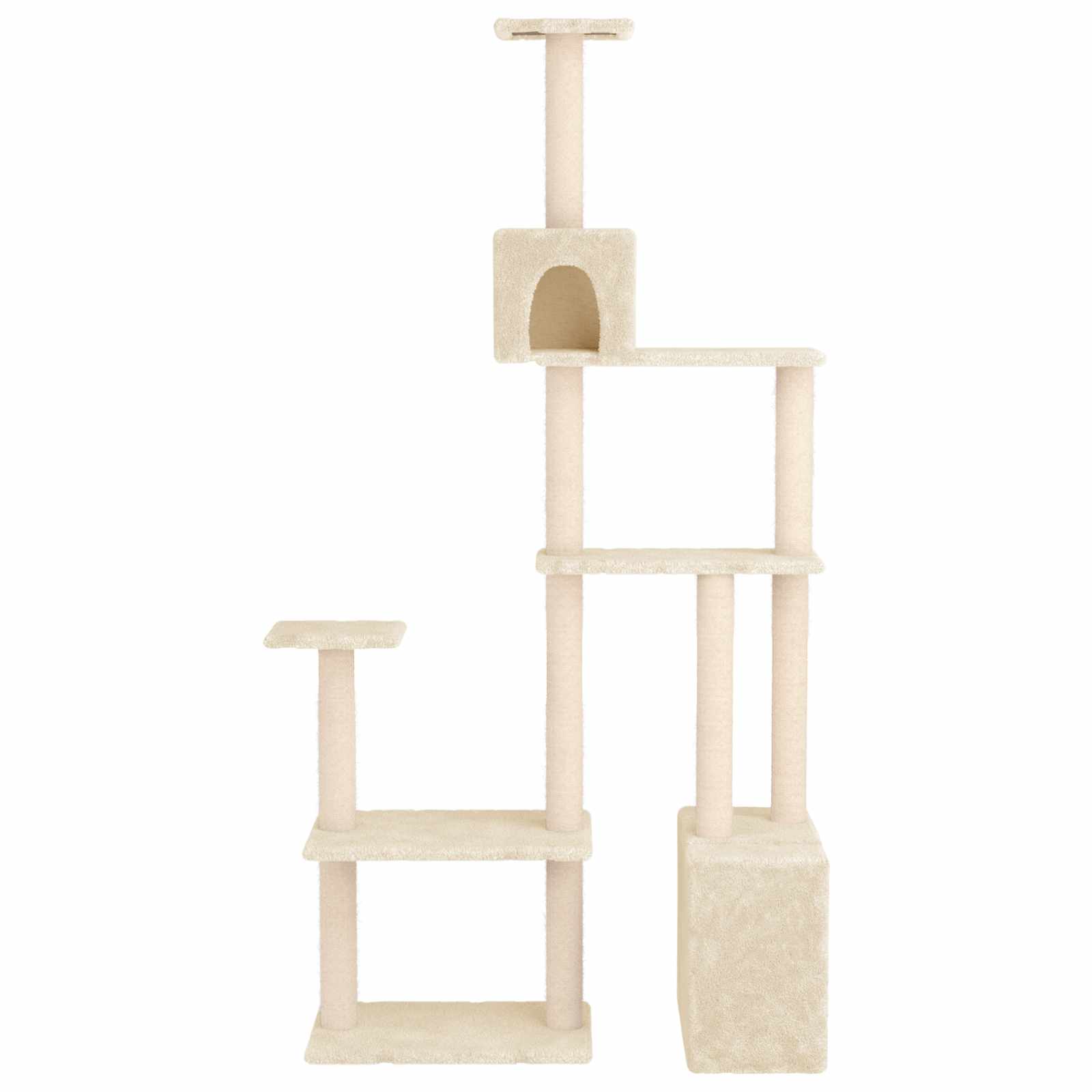 Kattenboom met sisal krabpalen Crèmekleurig 177,5 cm