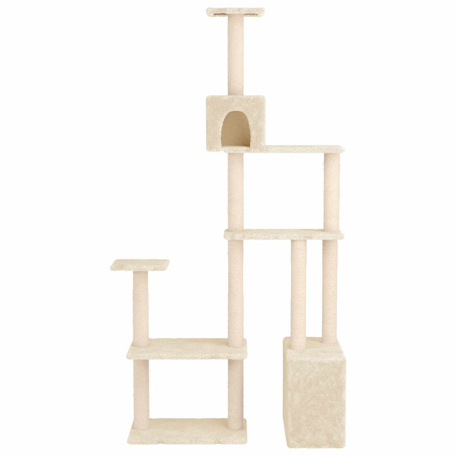 Kattenboom met sisal krabpalen Crèmekleurig 177,5 cm