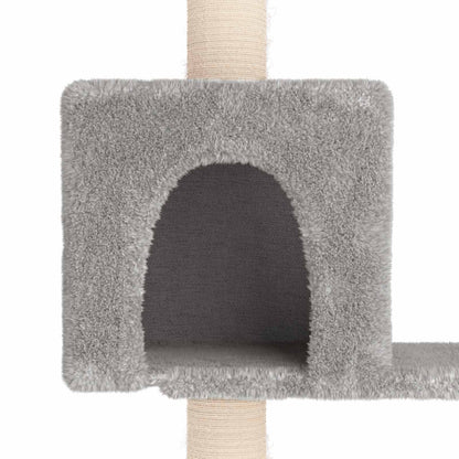 Kattenboom met sisal krabpalen Lichtgrijs 177,5 cm