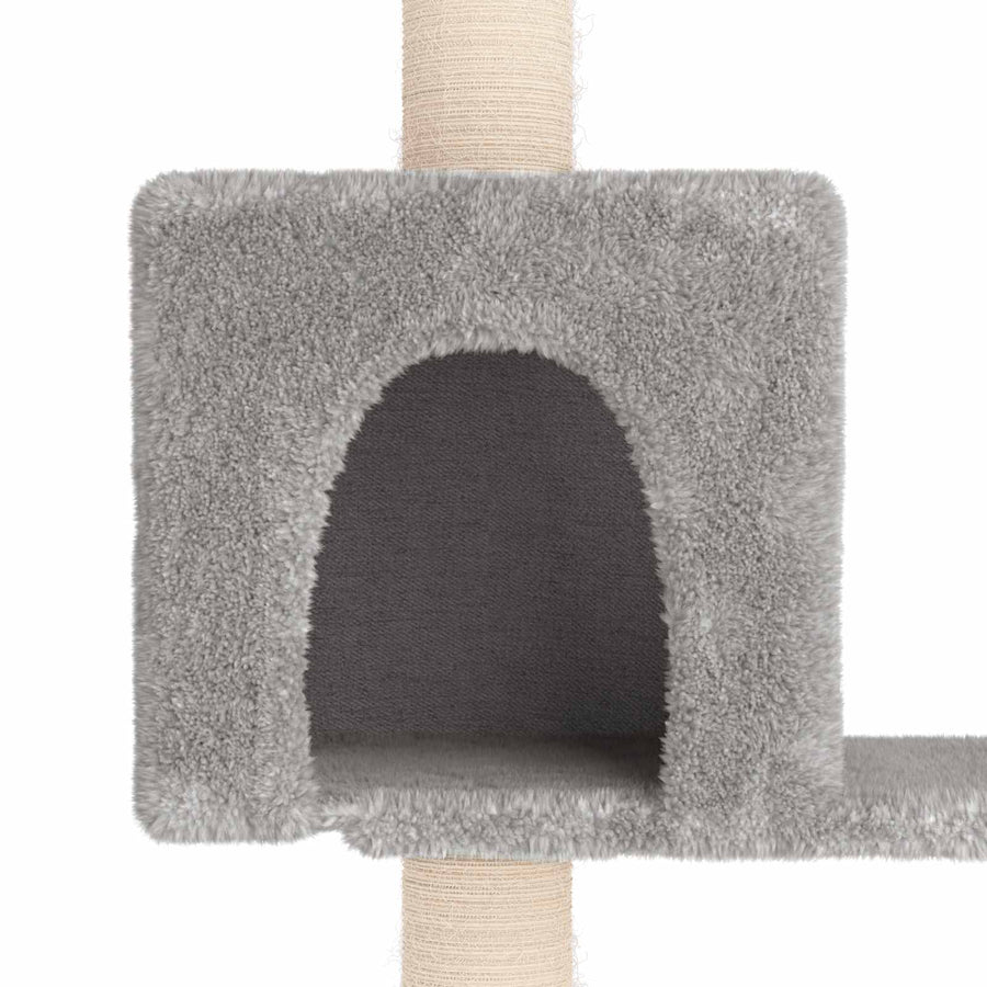 Kattenboom met sisal krabpalen Lichtgrijs 177,5 cm