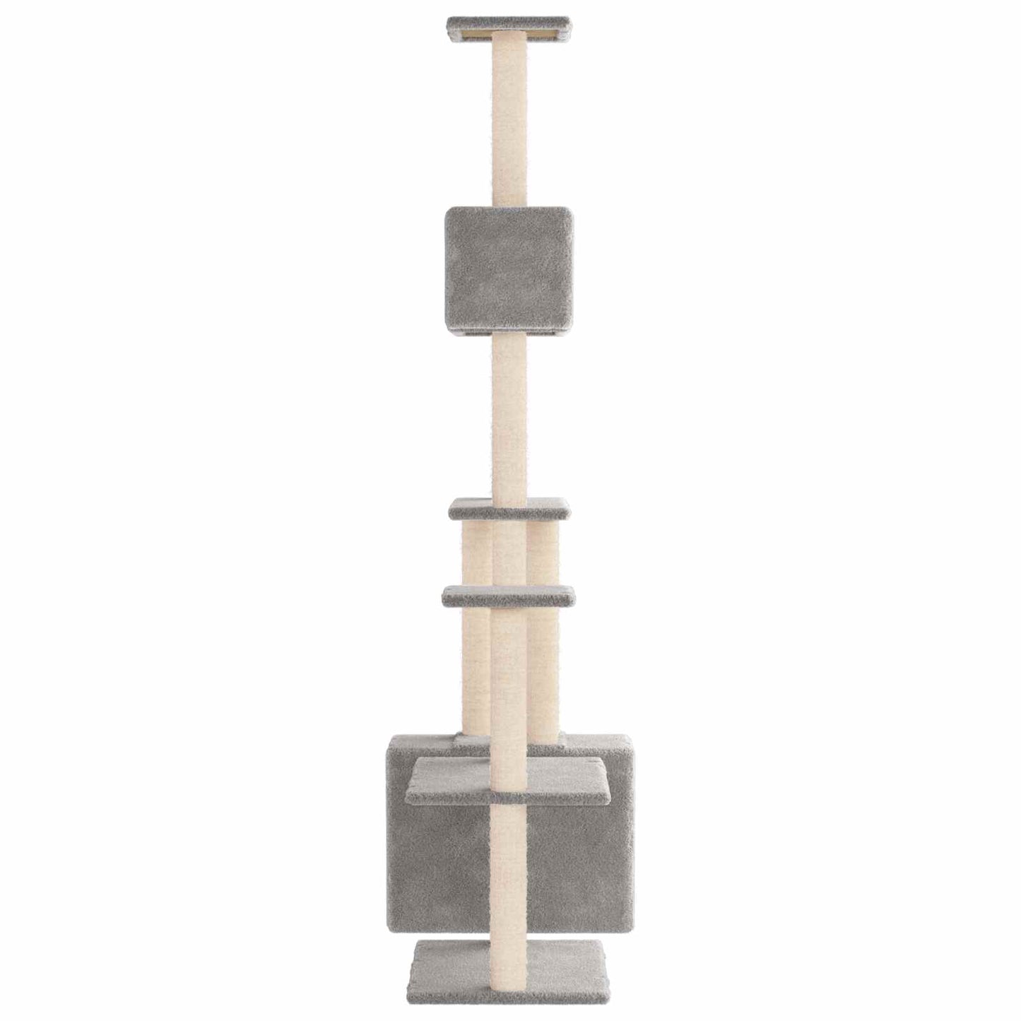 Kattenboom met sisal krabpalen Lichtgrijs 177,5 cm