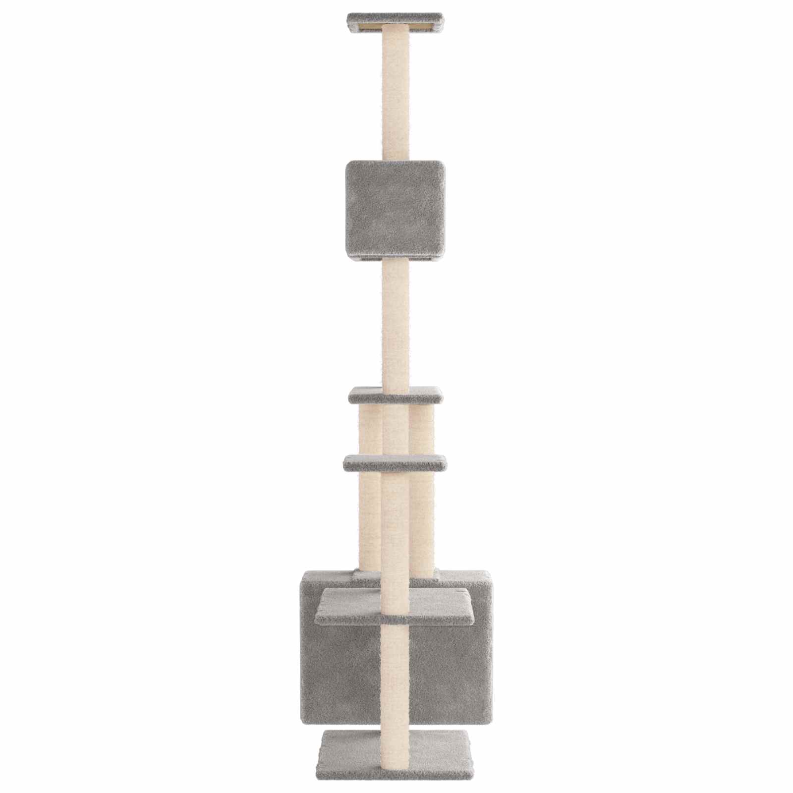 Kattenboom met sisal krabpalen Lichtgrijs 177,5 cm