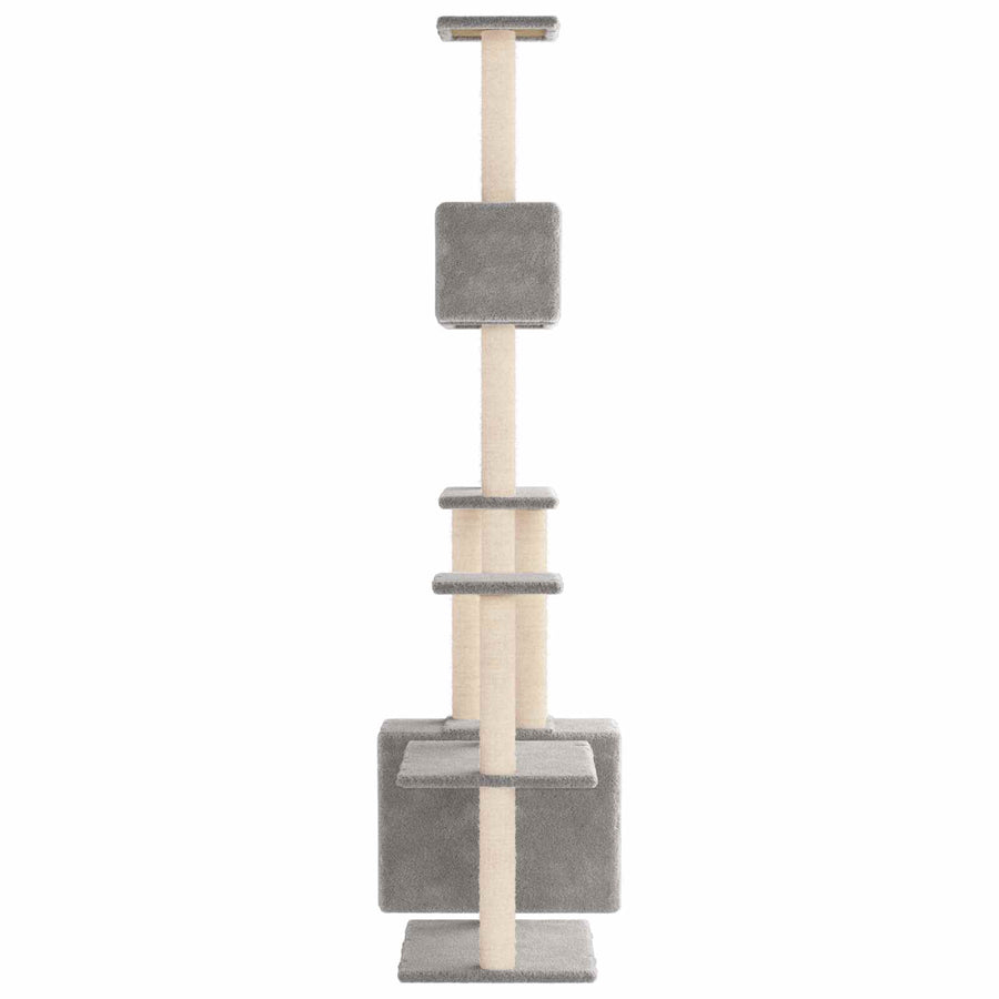 Kattenboom met sisal krabpalen Lichtgrijs 177,5 cm