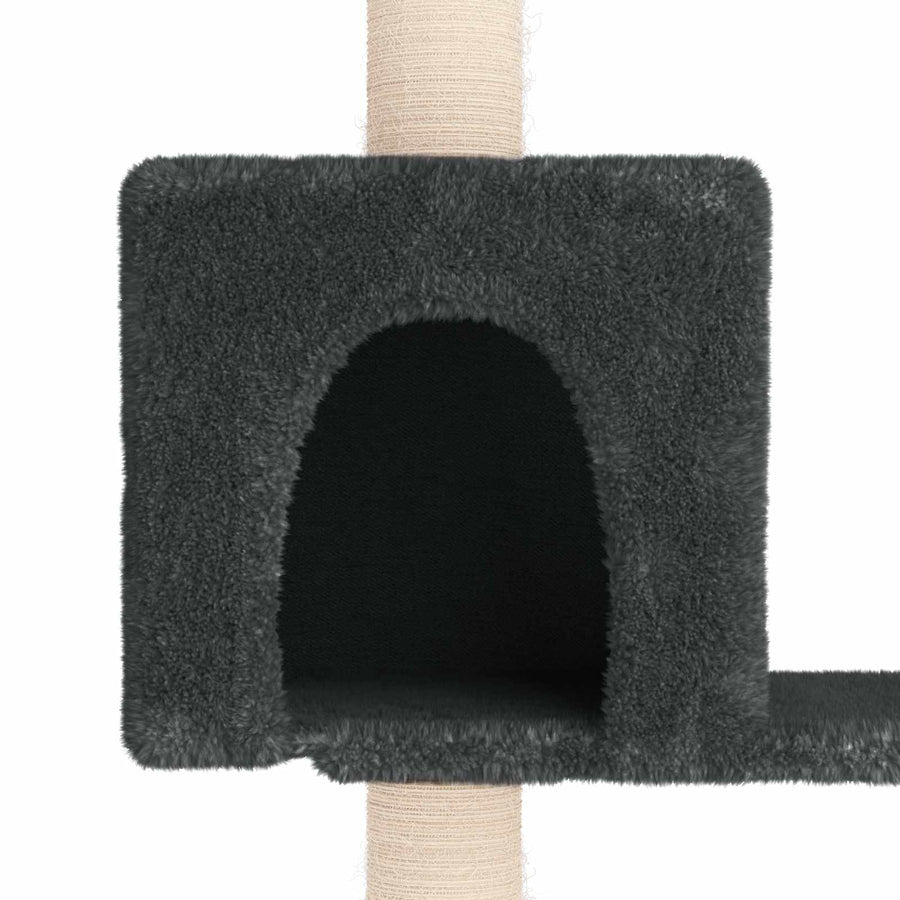 Kattenboom met sisal krabpalen Donkergrijs 177,5 cm