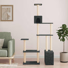 Cat tree with sisal scratching posts Dark Grey 177.5 cm