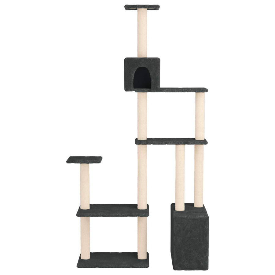 Kattenboom met sisal krabpalen Donkergrijs 177,5 cm