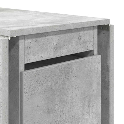 Eettafel 2 pcs 140 x 80 x 77 cm Bewerkt hout Betongrijs