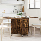 Dining Table 2 pcs 140 x 80 x 77 cm Engineered Wood Smoked Oak