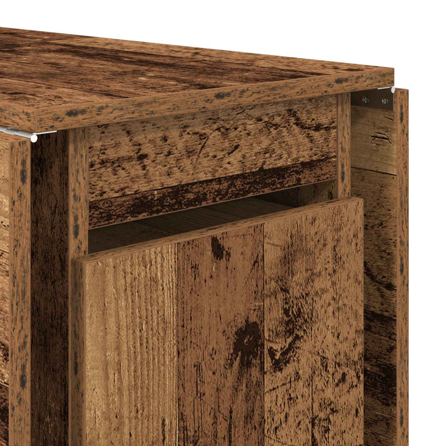 Eettafel 2 pcs 140 x 80 x 77 cm Bewerkt hout Oud hout