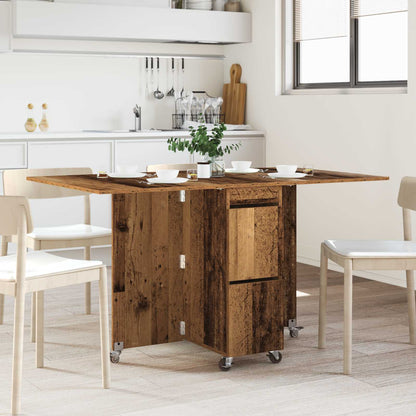 Eettafel 2 pcs 140 x 80 x 77 cm Bewerkt hout Oud hout