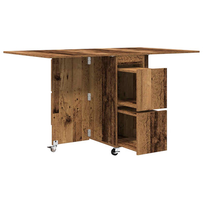 Eettafel 2 pcs 140 x 80 x 77 cm Bewerkt hout Oud hout